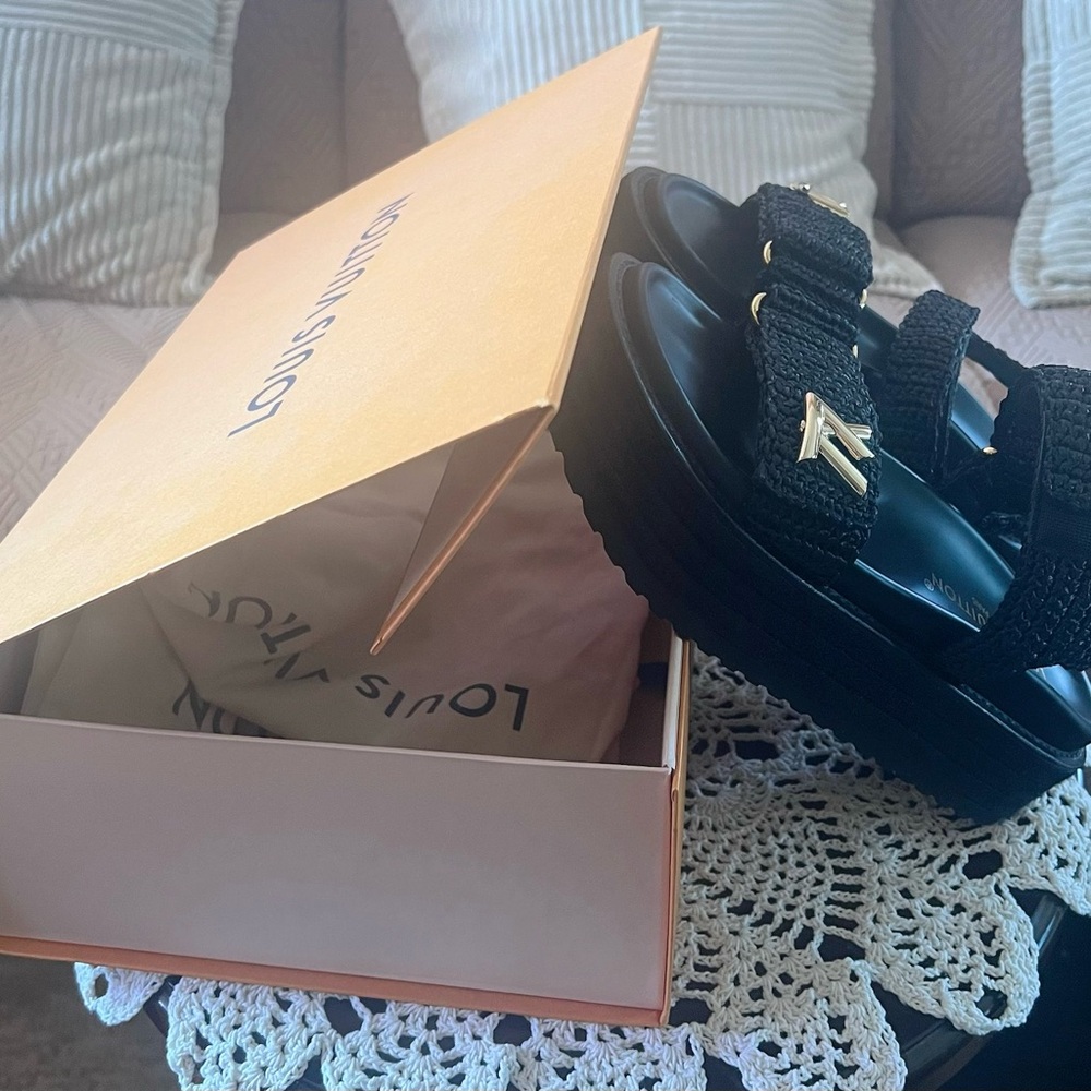 Louis Vuitton Black Women's Sandals